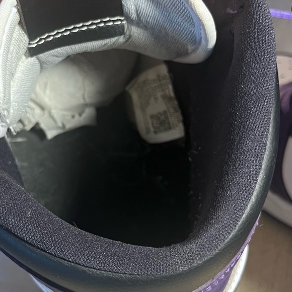 Nike Retro Court Purple Air Jordan 1 High Top Basketball Shoes - Picture 5 of 10